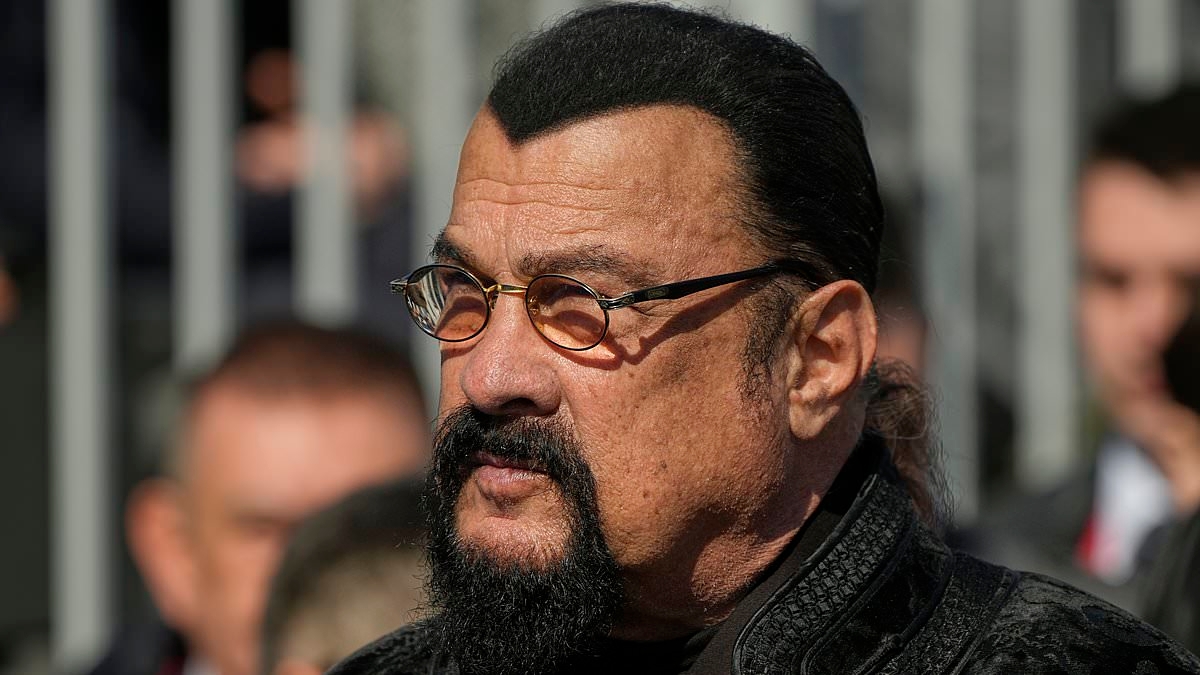 EXCLUSIVE Steven Seagal balloons EVEN BIGGER to 400lb: See him waddle around Russia while supporting 'brother' Putin