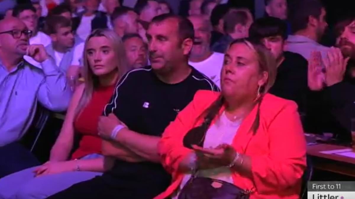 Luke Littler's new female 'friend' is spotted cheering on darts sensation, 18, as he loses out on £275,000 prize pot in Premier League final