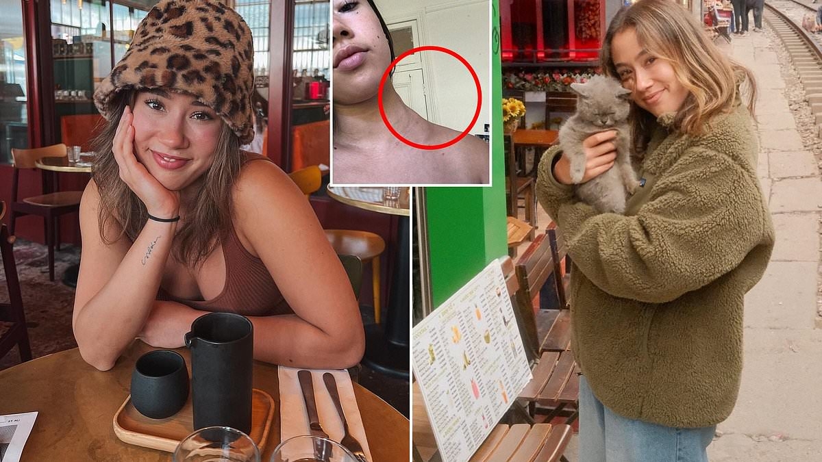Uni student Maddie, 19, felt something unusual on her neck - then a quick Google search led to the unthinkable