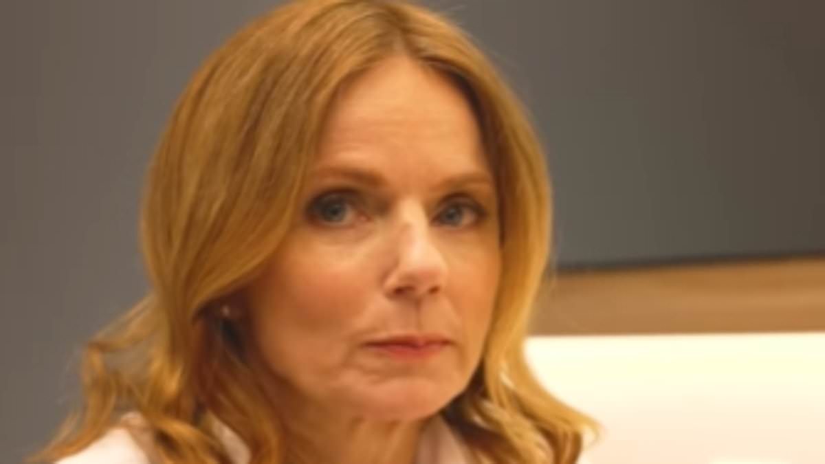 Geri Halliwell-Horner insists she snacks all the time to avoid being 'hangry' as she chomps on leftover food in kooky behind the scenes video