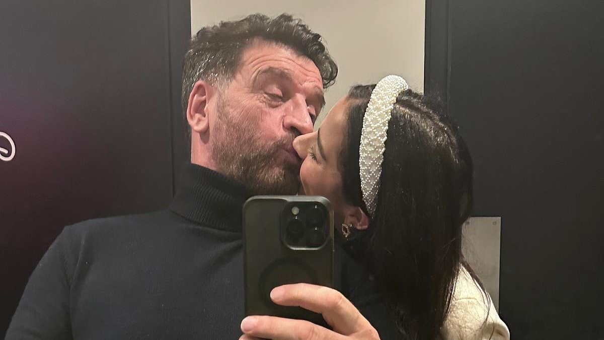 Nick Knowles, 62, and his fiancée Katie Dadzie, 34, pack on the PDA in snaps as she reveals the countdown to the wedding is ON after celebrating hen do