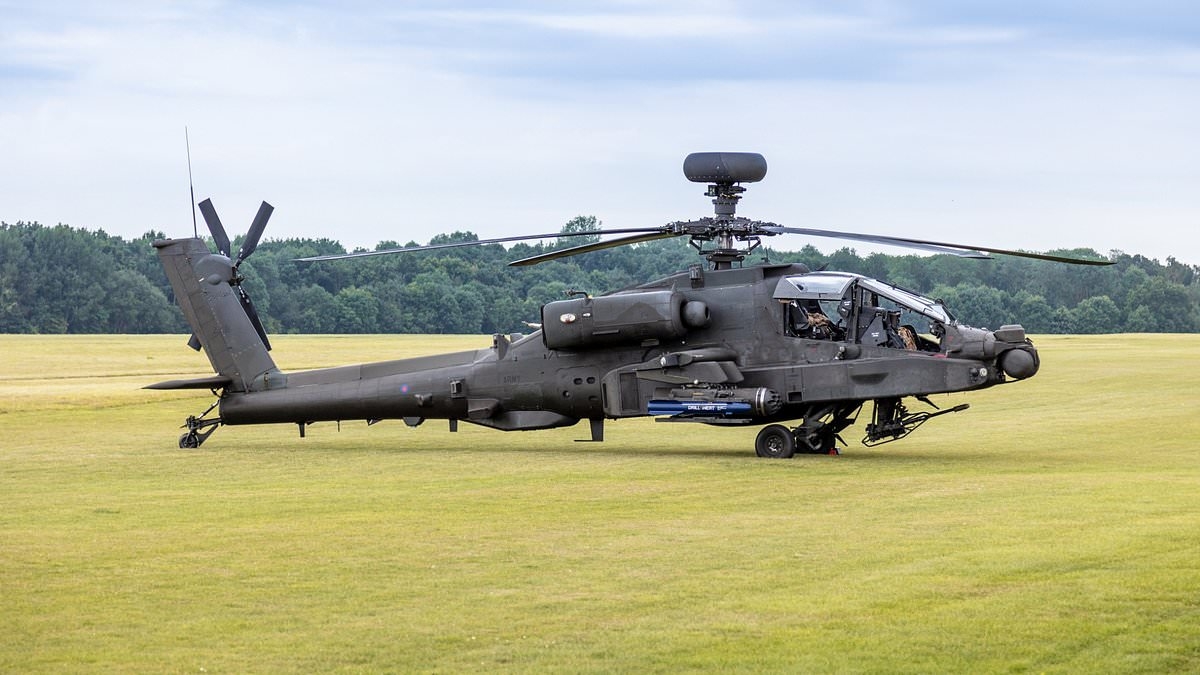 EXCLUSIVE £2 billion UK Apache helicopter gunships to get protection from drones as they fly too slowly over the battlefield