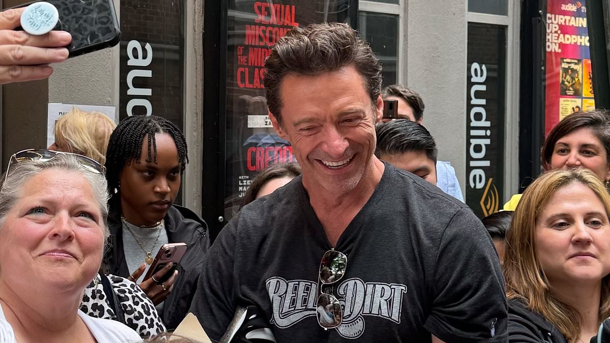 EXCLUSIVE Hugh Jackman seen SMILING in public after ex Deborra-Lee Furness' shock divorce statement
