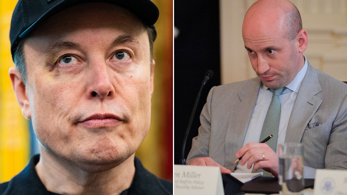 Elon Musk black eye sparks rumor over Stephen Miller's wife as she quits Trump admin for DOGE