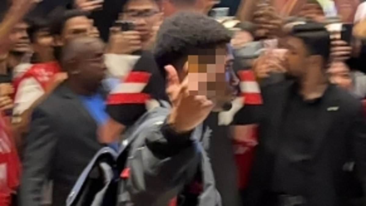 Amad responds to 'unhealthy individual' in 28-word social media apology after sticking his middle finger up at a supporter during Man United's post-season tour from hell