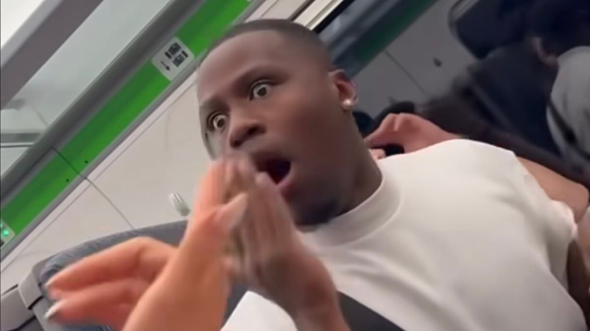 EXCLUSIVE Revealed: Vile train passenger who threatened women saying 'I'll kill you' is former teen football star about to become father for first time