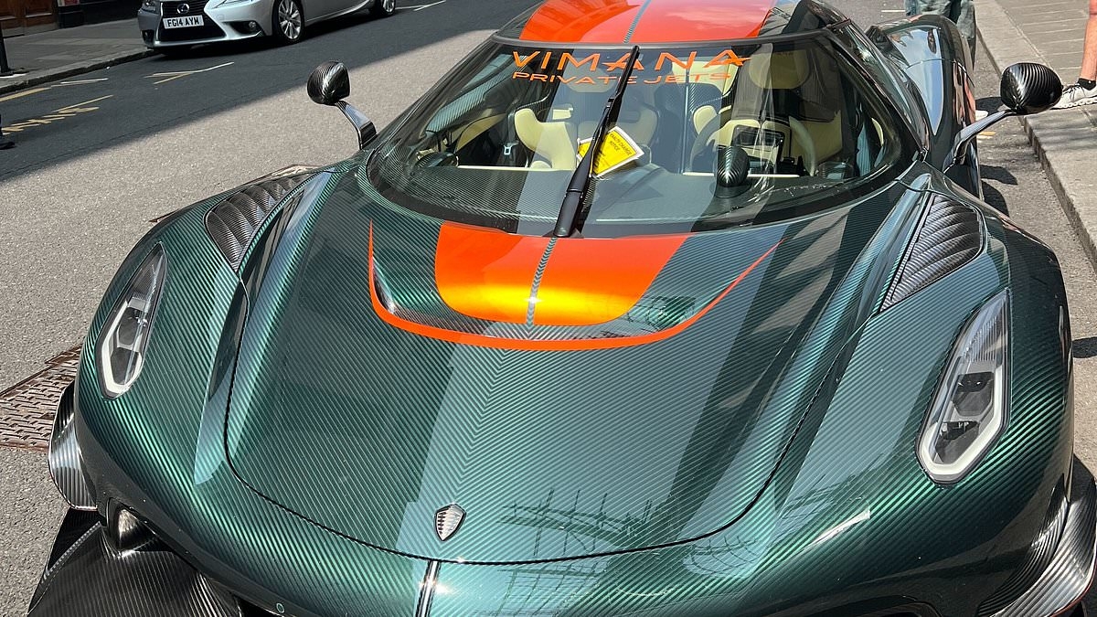 EXCLUSIVE Private jet boss gets a parking ticket when he leaves his £2.2million Koenigsegg hypercar in Kensington