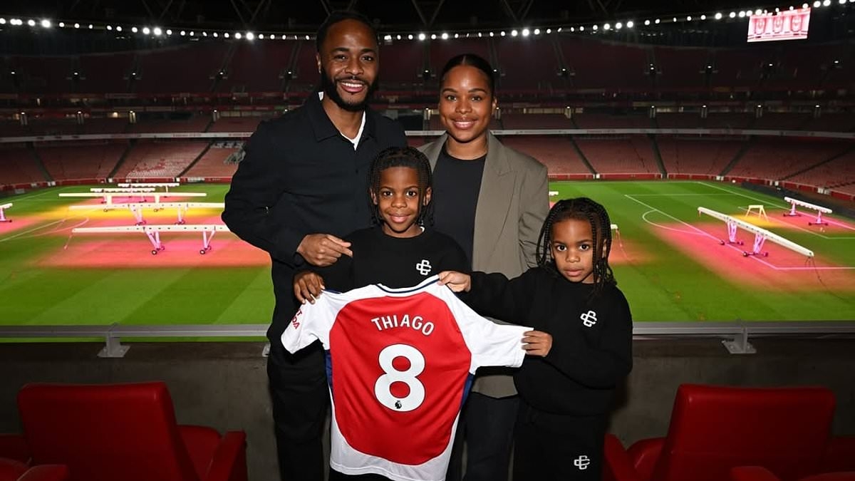Raheem Sterling's son, 8, joins Arsenal's academy - while winger faces uncertain future after disappointing loan spell at the Emirates