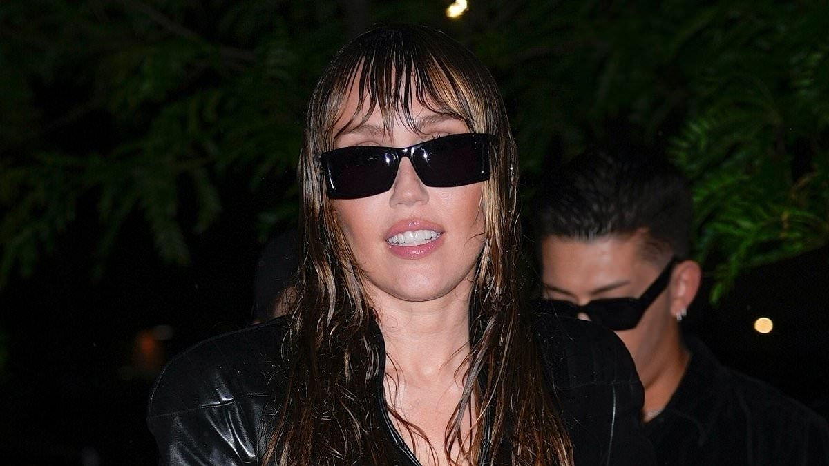 Miley Cyrus sizzles in black leather after revealing the REAL reason for rift with dad Billy Ray