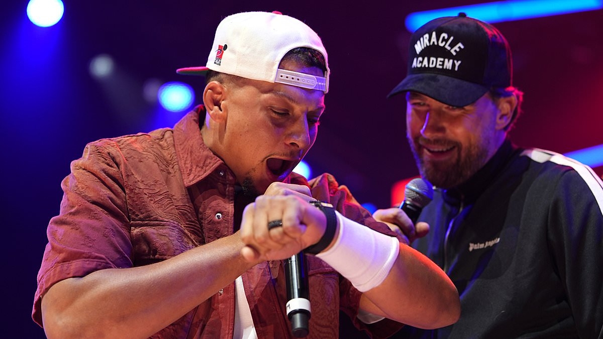 Travis Kelce and Patrick Mahomes wow crowd at Kansas City charity event... but Taylor Swift is nowhere to be seen after major announcement