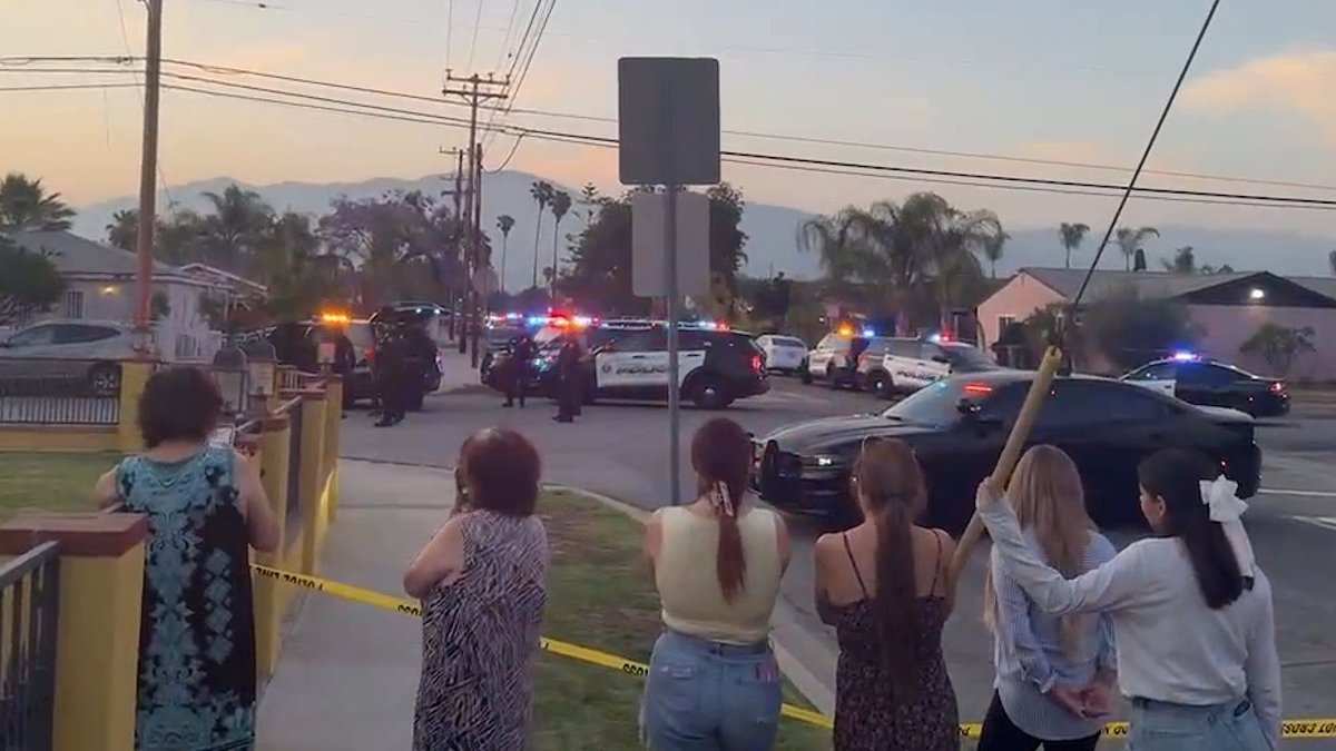 BREAKING NEWS Two police officers struck by gunfire during shooting in California neighborhood