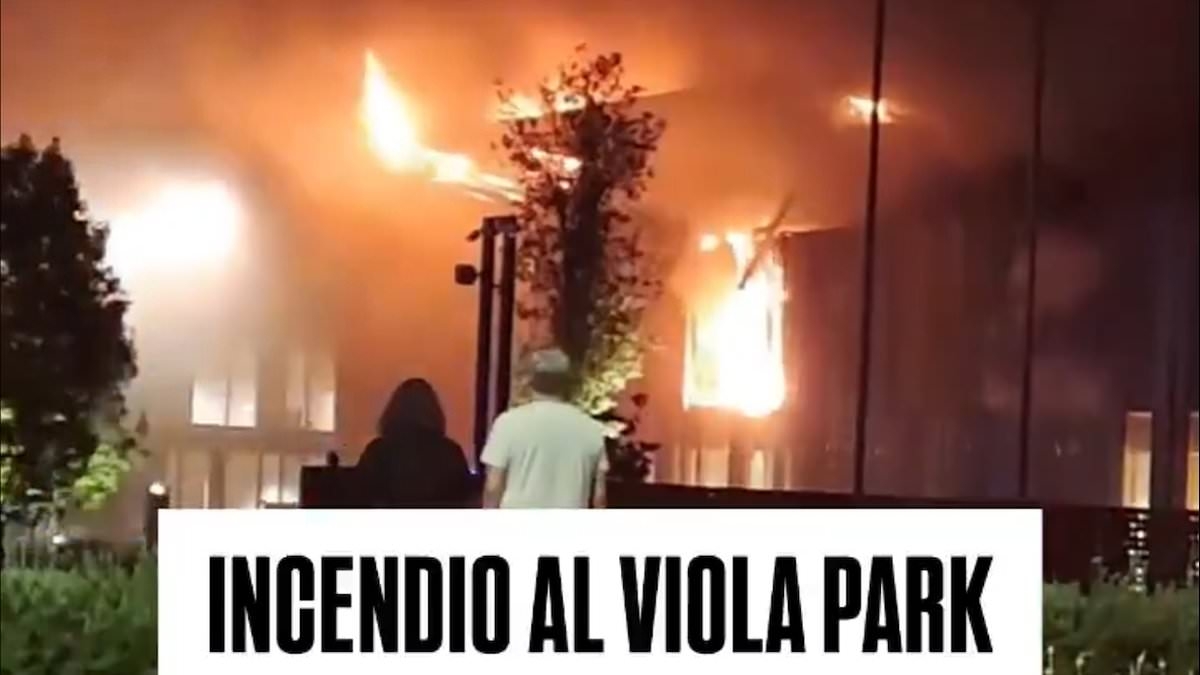 Fiorentina training ground hit by massive fire at 2am with three children and an adult rushed to hospital