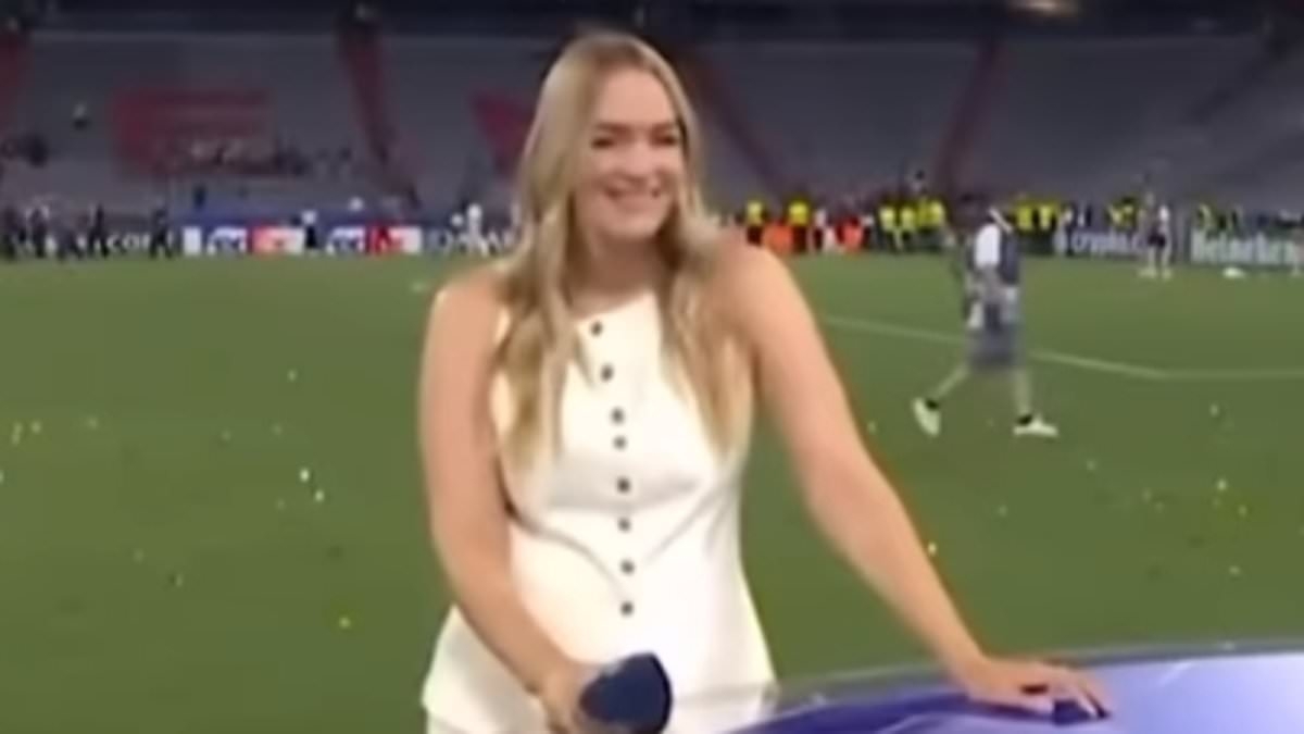 Laura Woods drops F-bomb at Rio Ferdinand while covering Champions League final with TNT Sports as she shares hilarious unseen footage