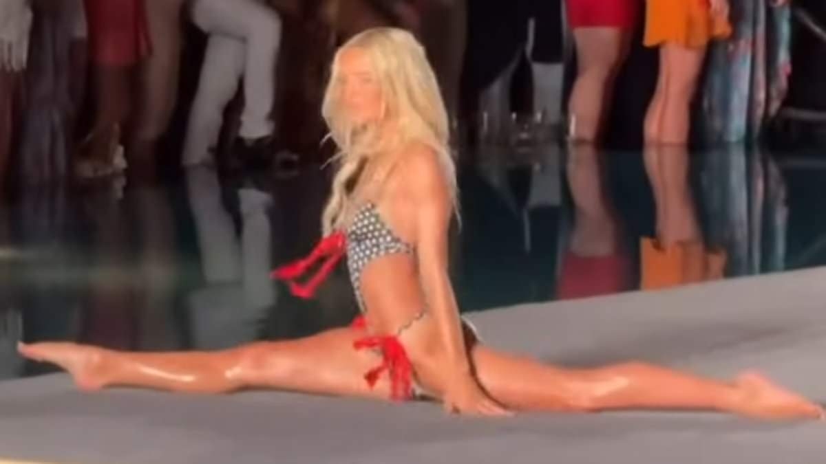 Livvy Dunne puts stalker hell behind her for jaw-dropping catwalk move at Miami Sports Illustrated show