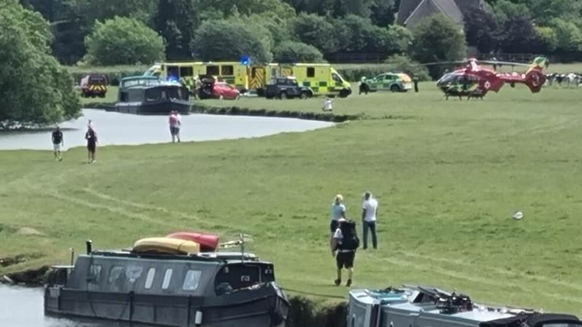 Boat 'explodes' on the River Thames: Nine people, including baby, are rushed to hospital