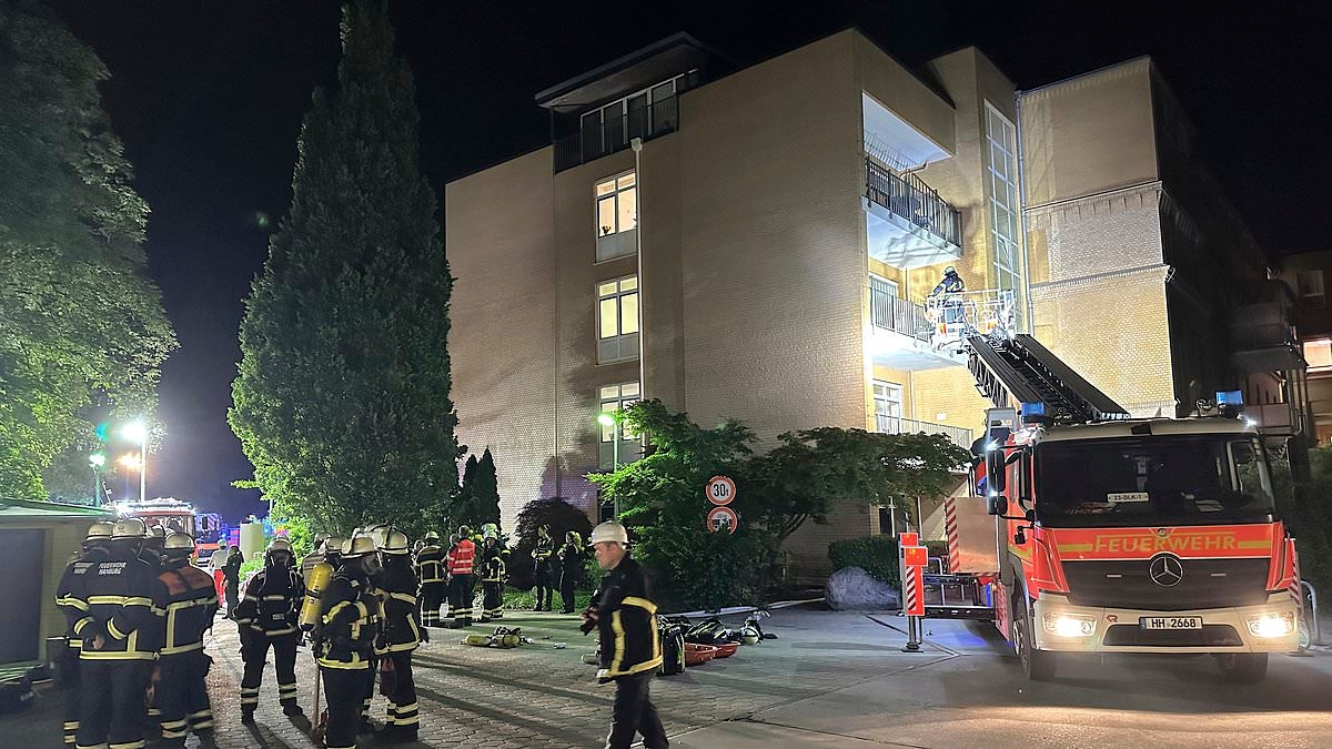 Three elderly patients killed after horror blaze broke out at German hospital - as panicked people 'cried for help from windows'