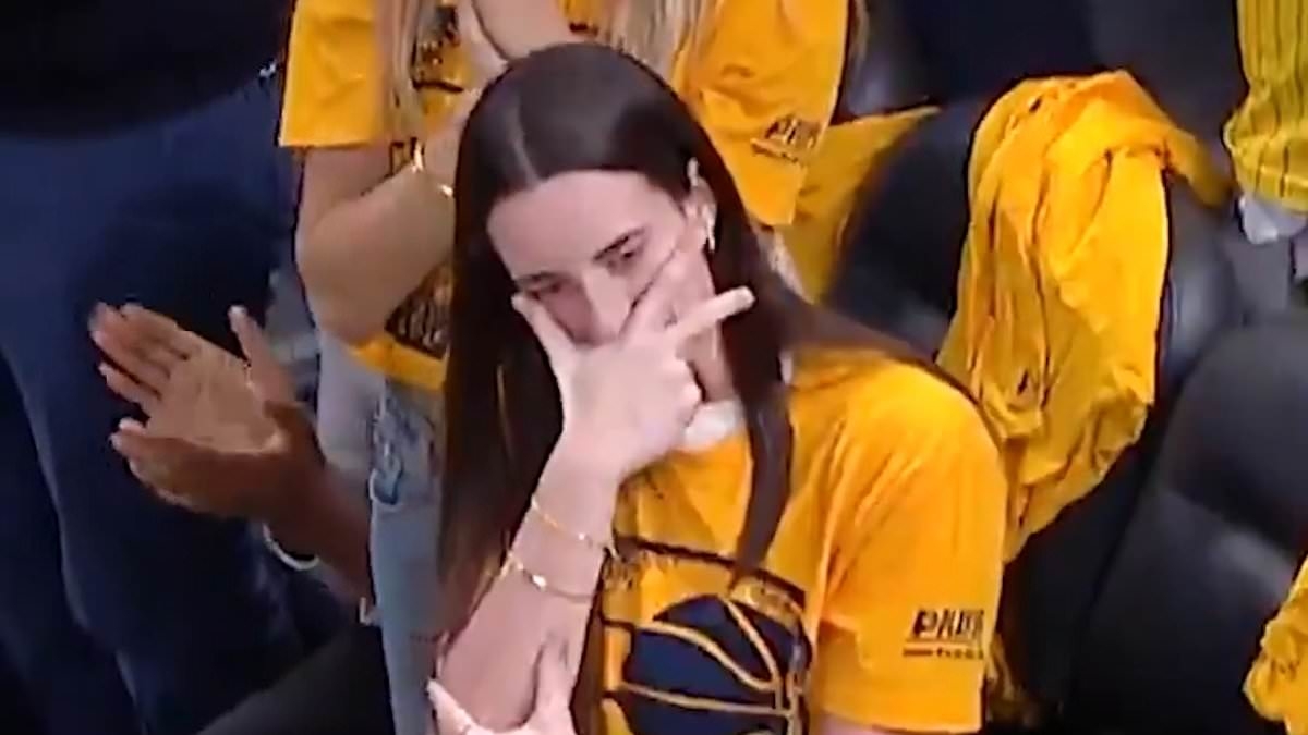 Caitlin Clark trolls Knicks star Jalen Brunson with brutal celebration from courtside seats in Indiana