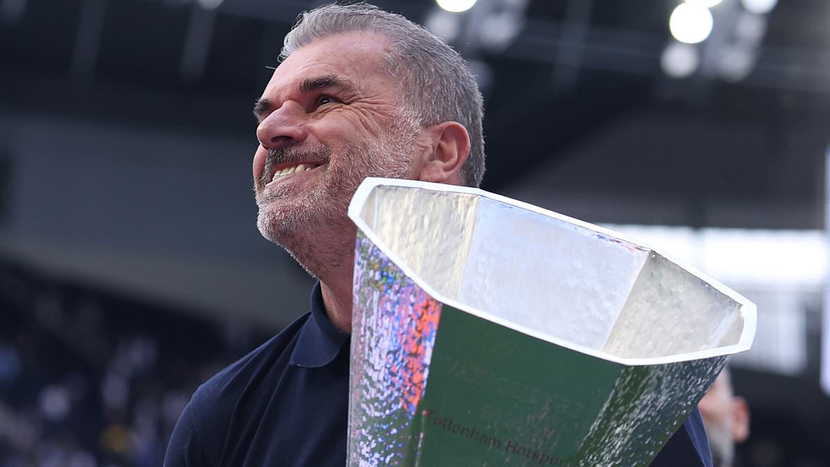 Ange Postecoglou delivers defiant message from family holiday amid reports his job at Tottenham is at risk despite Europa League win