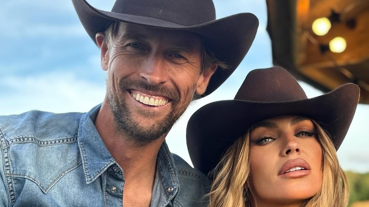 Abbey Clancy flashes her toned midriff in sexy cowgirl outfit as she packs on the PDA with husband Peter Crouch at fancy dress party