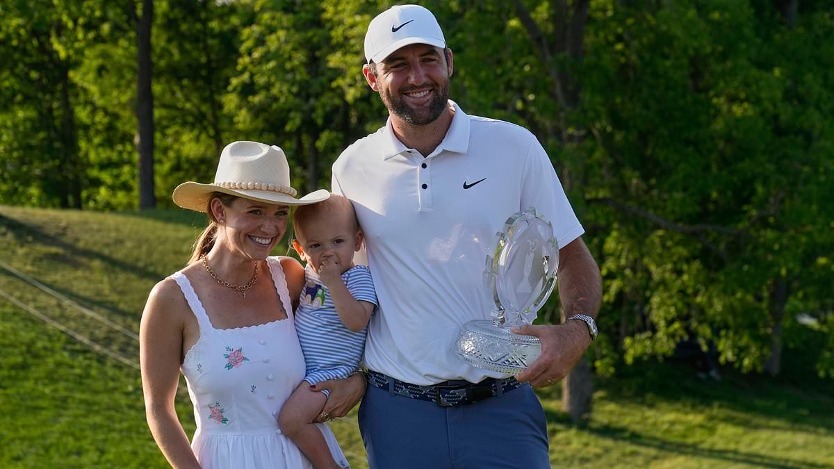 Scottie Scheffler's son Bennett suffers hilarious bathroom mishap as golf star wins Memorial Tournament