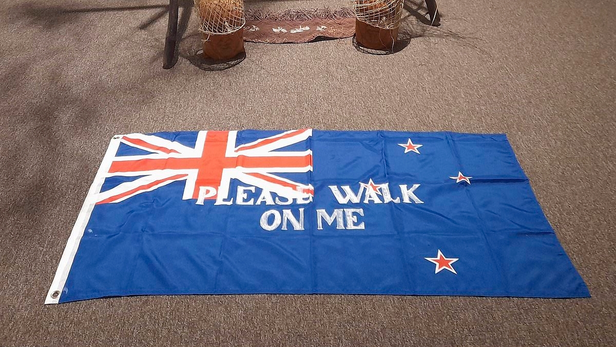 Indigenous leader Warren Mundine slams disgusting piece of 'artwork' that urges people to walk on the flag
