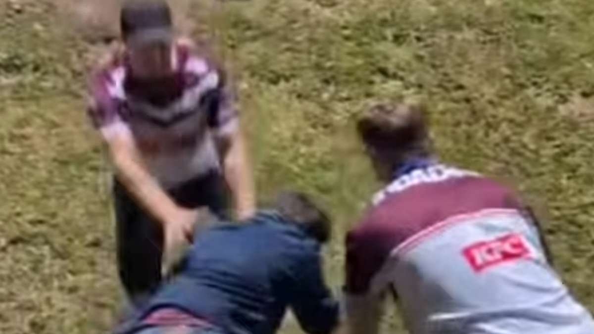 Disturbing video shows footy fans taking 'run it straight' craze up a notch just days after it cost teenager his life