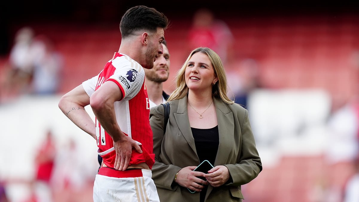 Declan Rice and girlfriend Lauren Fryer make rare public appearance together at Dani Dyer and Jarrod Bowen's wedding after she was forced off social media by vile trolls