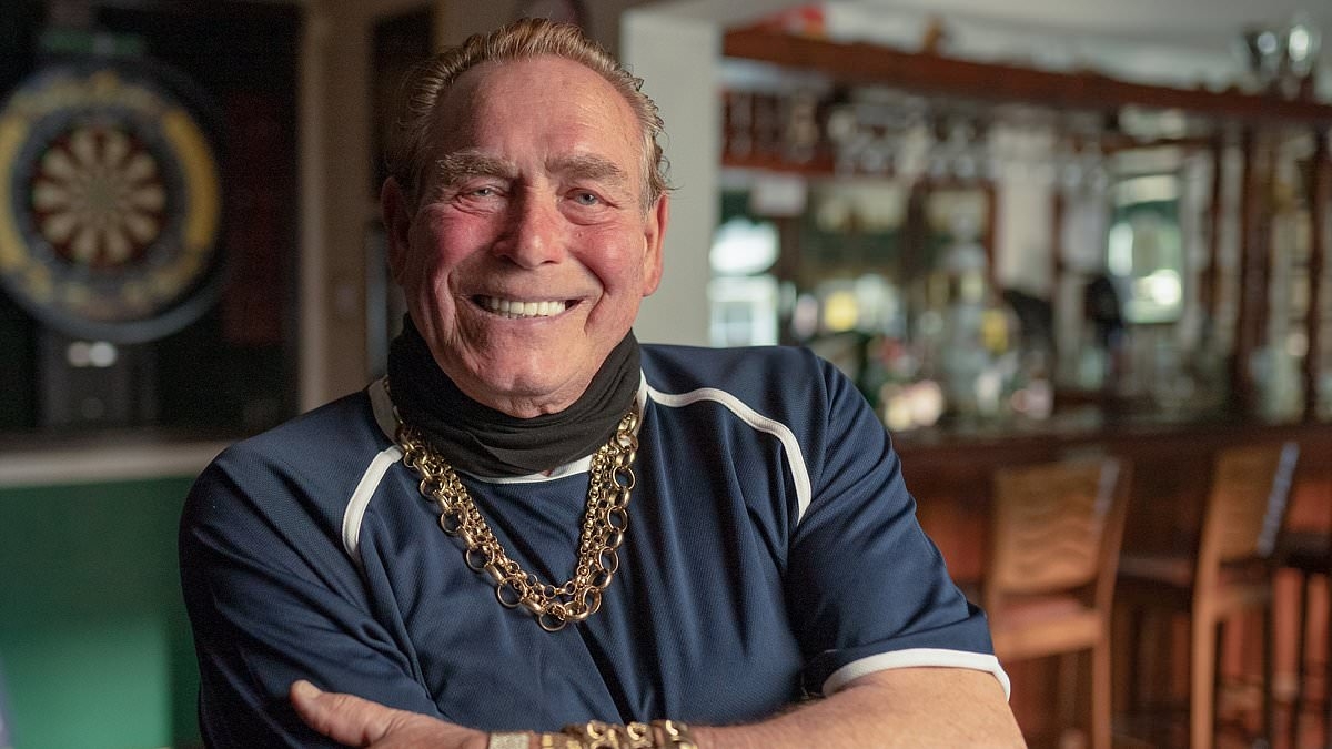 Darts legend, 79, reveals he keeps an amputated body part in a bottle of VODKA behind the bar of his 18-bedroom Essex mansion