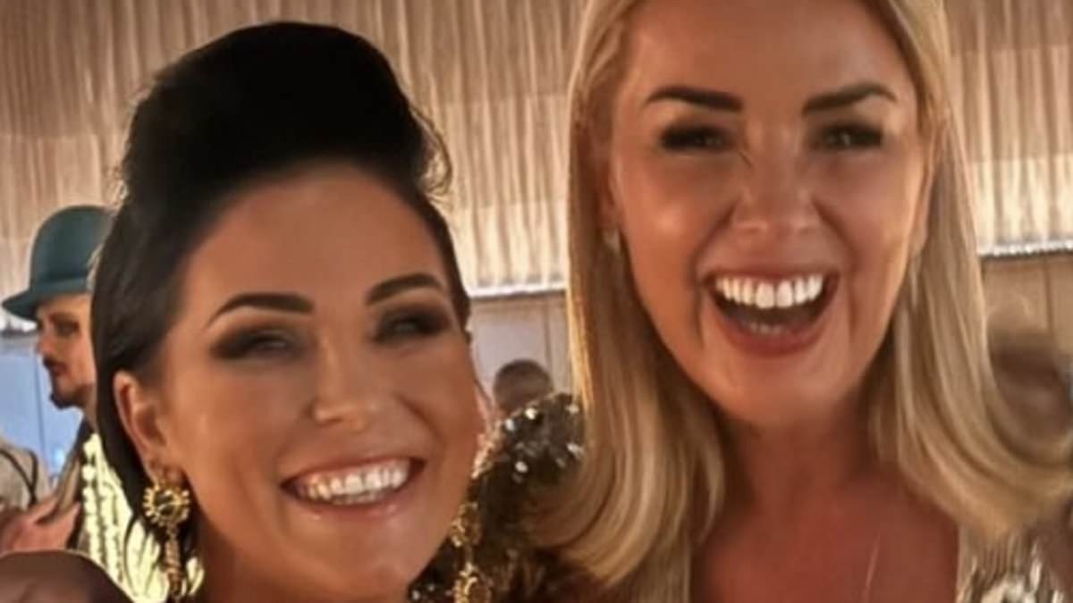 Claire Sweeney reunites with pal Jessie Wallace at DJ Fat Tony's wedding as they celebrate 23 years of friendship with sweet throwback