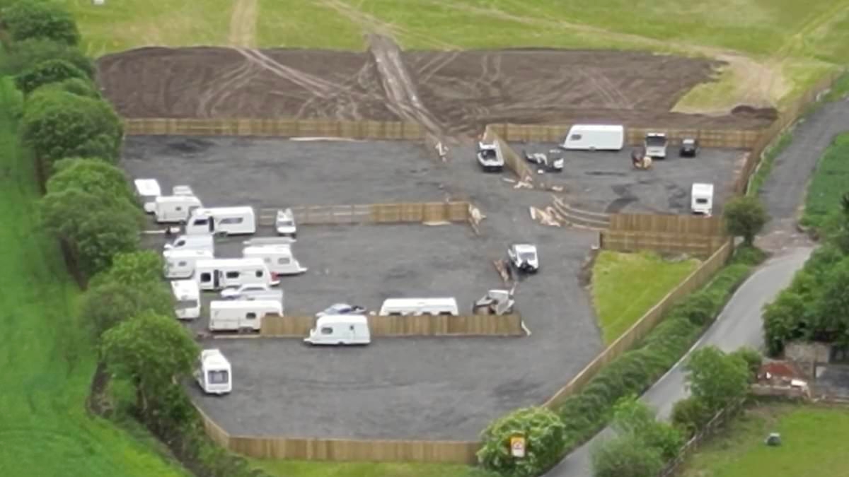 EXCLUSIVE The travellers' tactics: How travellers are obliterating Britain's prized countryside to turn them into concrete carbuncles for their caravans in illegal landgrabs