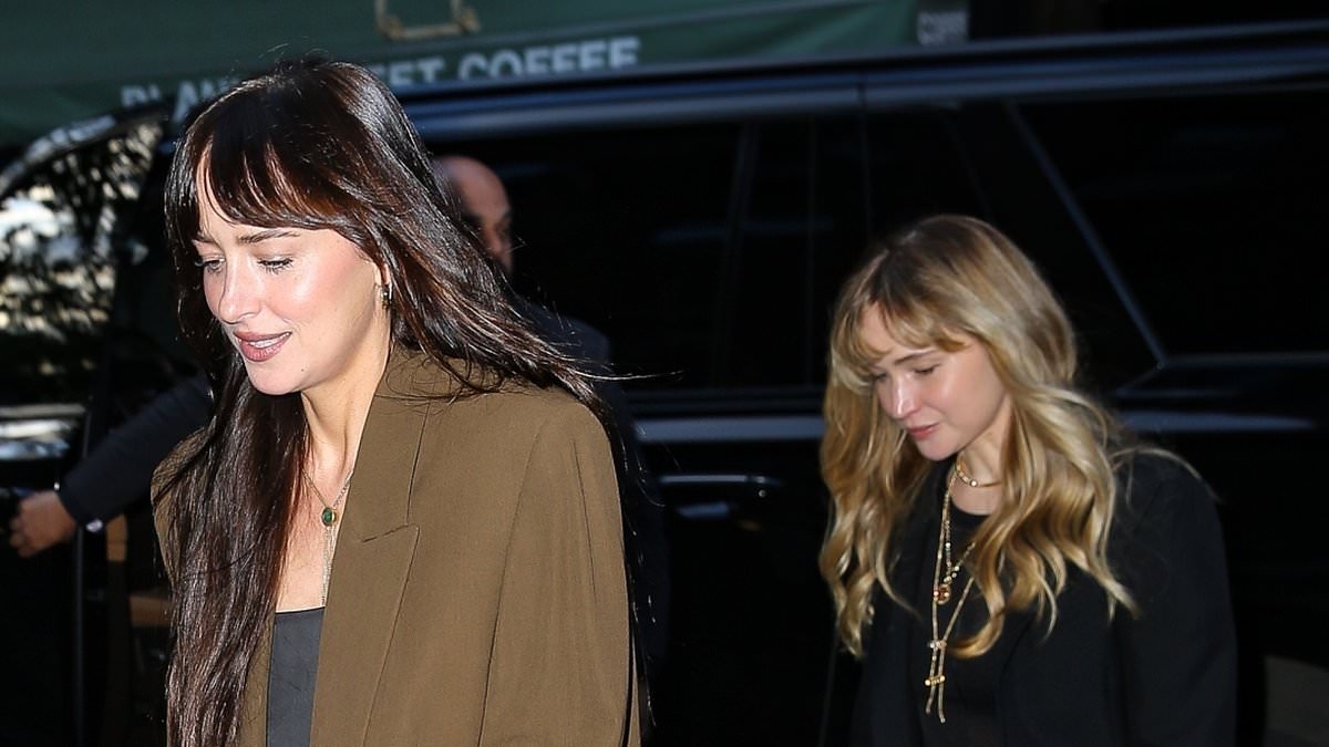 Jennifer Lawrence and Dakota Johnson cut stylish figures in blazers as they step out in New York together for low key dinner after Cannes