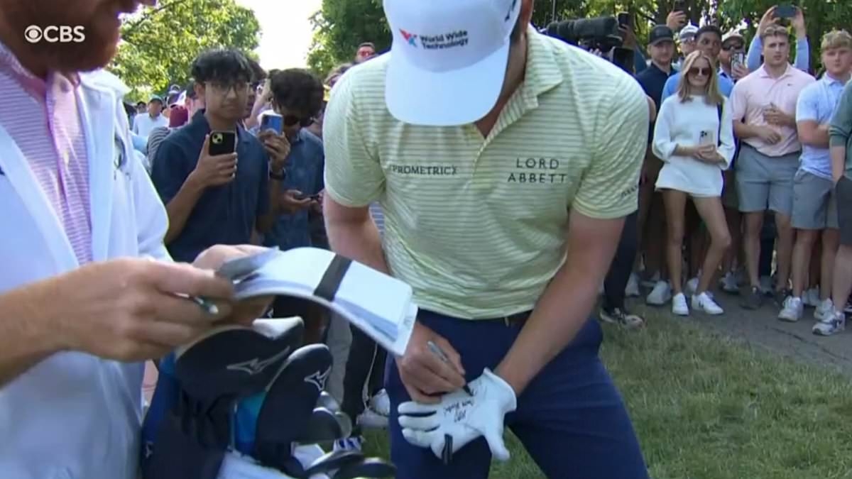 Horror moment Ben Griffin strikes fan with wild wayward tee shot amid Memorial Tournament heartbreak