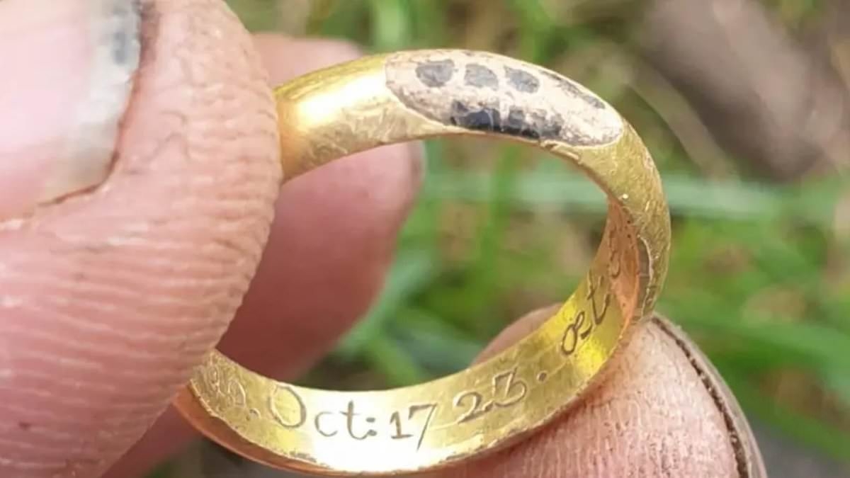 Talk about striking gold! Amateur metal detectorist discovers an 18th-century ring in a field in Norfolk - and it's linked to a member of the British nobility