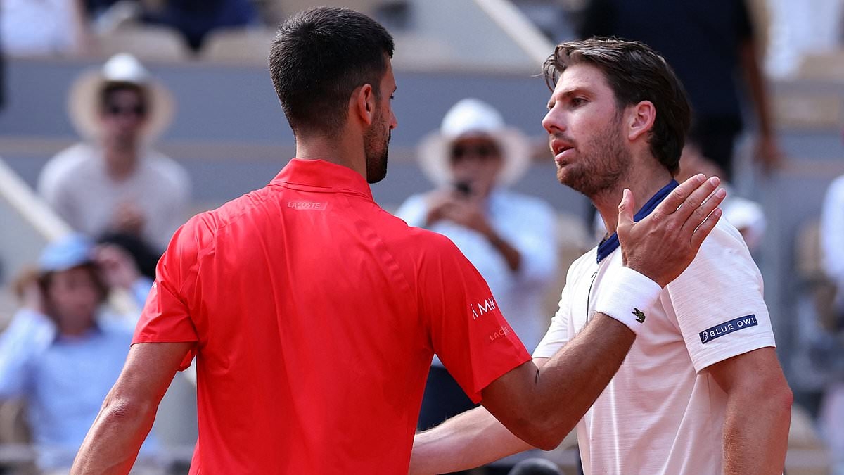 Cam Norrie's French Open run ends after Novak Djokovic thumps Brit in straight sets to set up mouth-watering quarter-final after 100th Roland Garros win