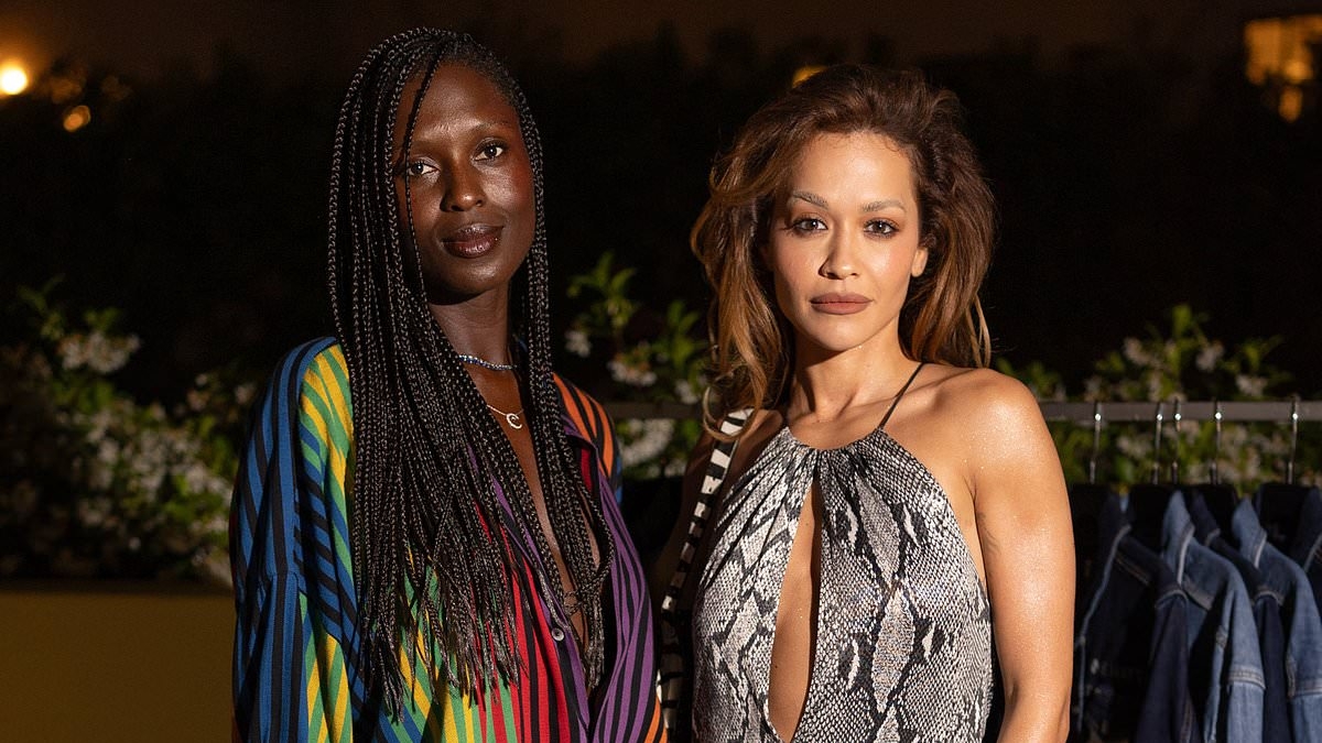 Rita Ora stuns in a plunging animal print dress as she joins gorgeous Jodie Turner Smith at the We Matter x Limitless Mental Health dinner in LA