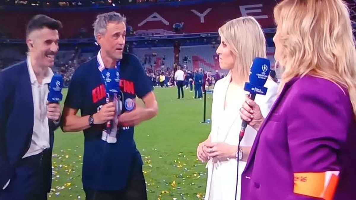 Female TV presenter accuses PSG's Champions League-winning manager Luis Enrique of 'public mockery' over his on-air behaviour towards her