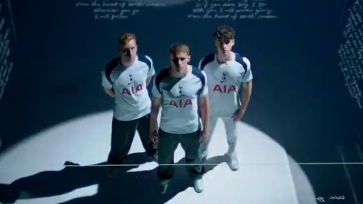 Tottenham make bizarre reference to infamous 'lasagna-gate' defeat in new kit unveiling - as Spurs legend Ledley King leads fans in 'vow of allegiance'