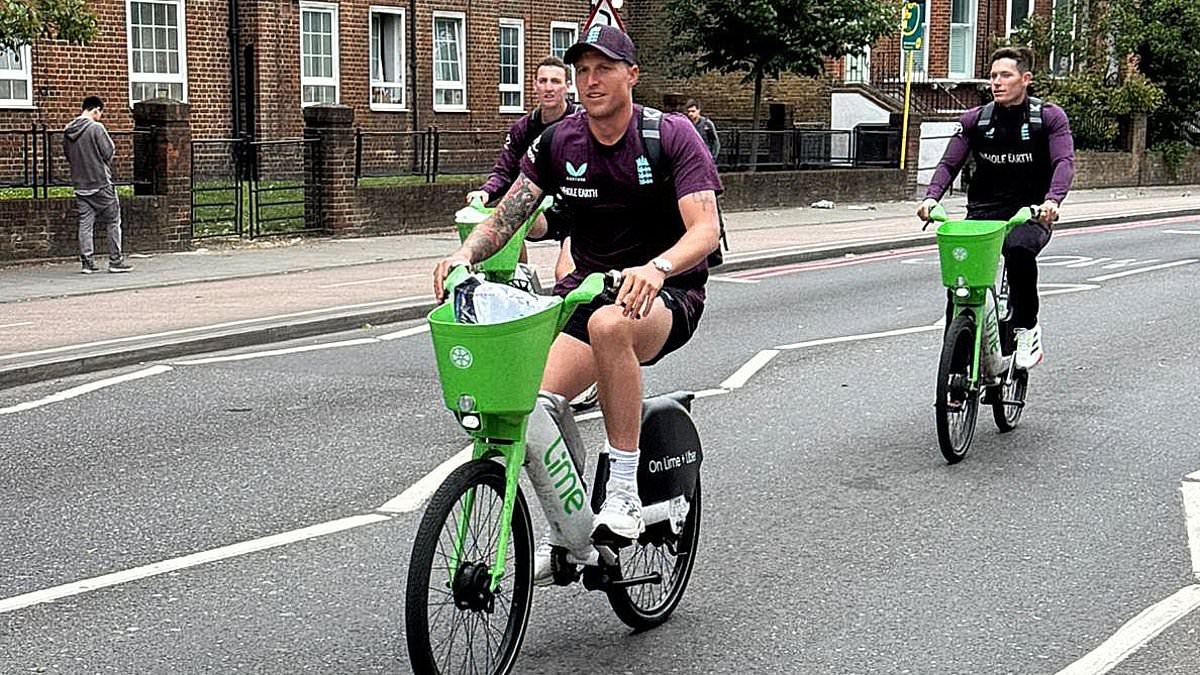 BREAKING NEWS England cricket match is delayed as West Indies team bus is stuck in heavy London TRAFFIC