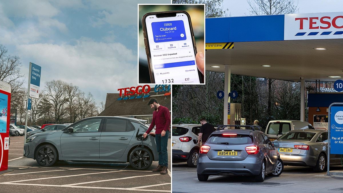 EV owners can now earn Clubcard points charging at Tesco - is it a better deal than drivers get filling up with petrol?