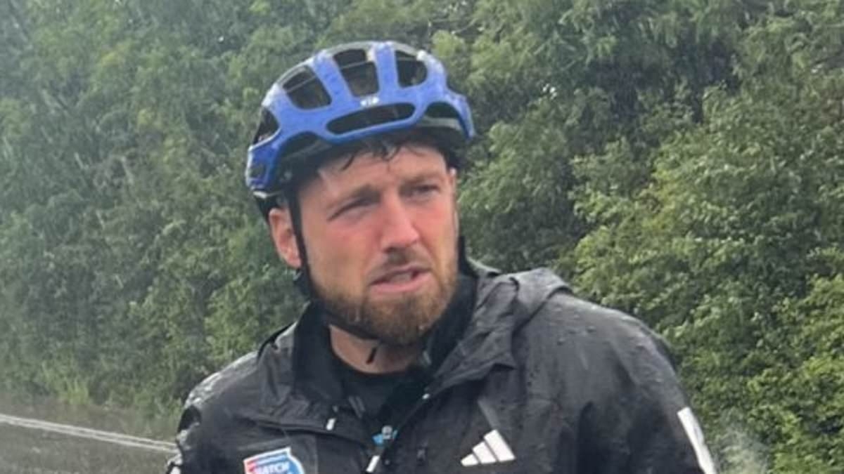 Sam Thompson battles on in torrential rain as injured and emotional star is joined by Chris Hughes on day two of gruelling 260-mile endurance challenge