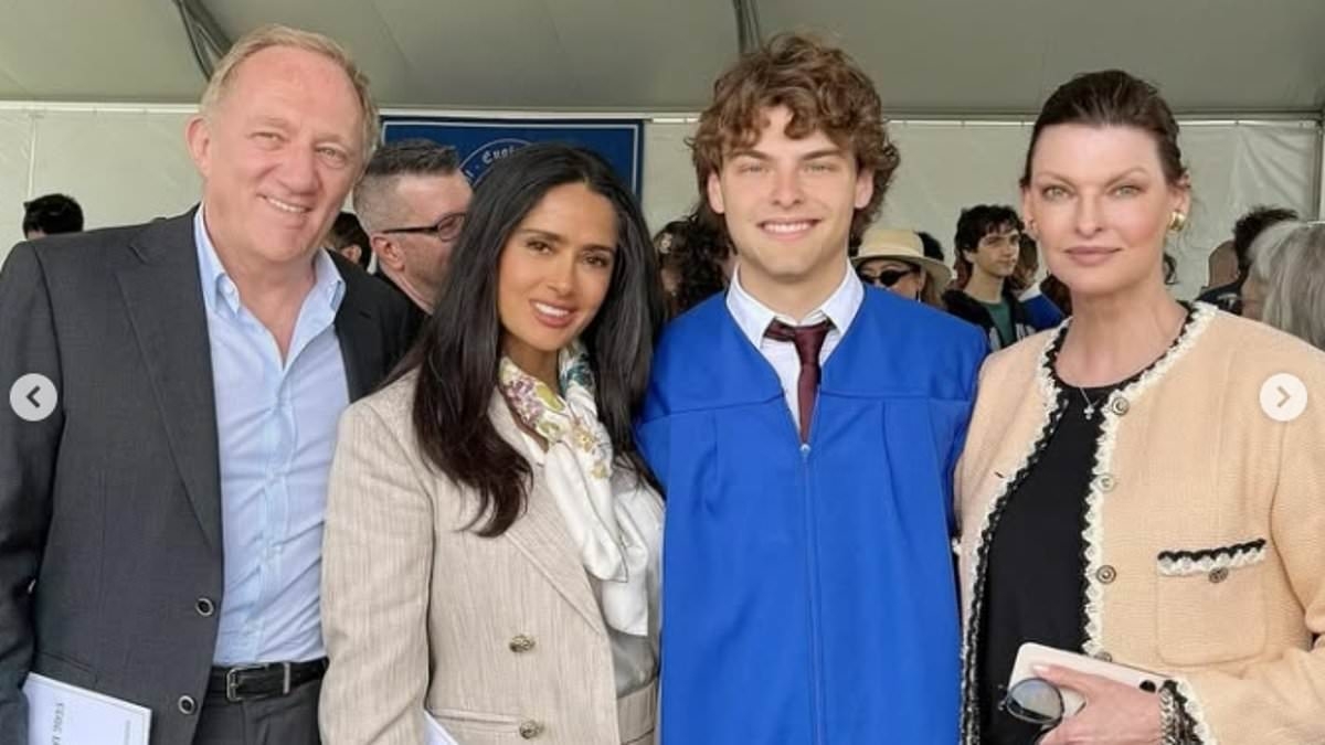 The ugly past behind Salma Hayek and Linda Evangelista's happily blended family: Supermodel took fashion tycoon François-Henri Pinault to court after she fell pregnant following whirlwind romance