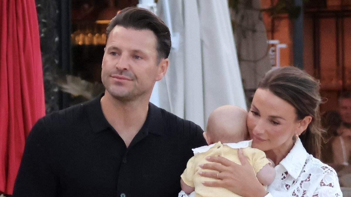 EXCLUSIVE Michelle Keegan cradles baby daughter Palma as she celebrates her 38th birthday with husband Mark Wright in Marbella three months after giving birth