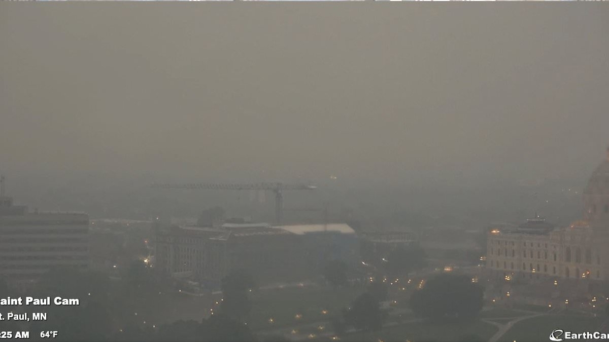 Air quality alerts in Minnesota due to Canadian wildfire smoke