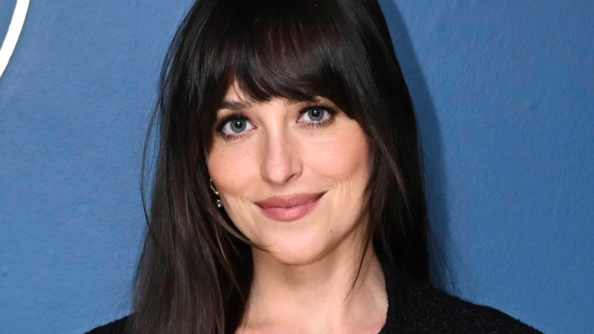 Dakota Johnson jokes about almost spilling out of her low-cut blazer on late show
