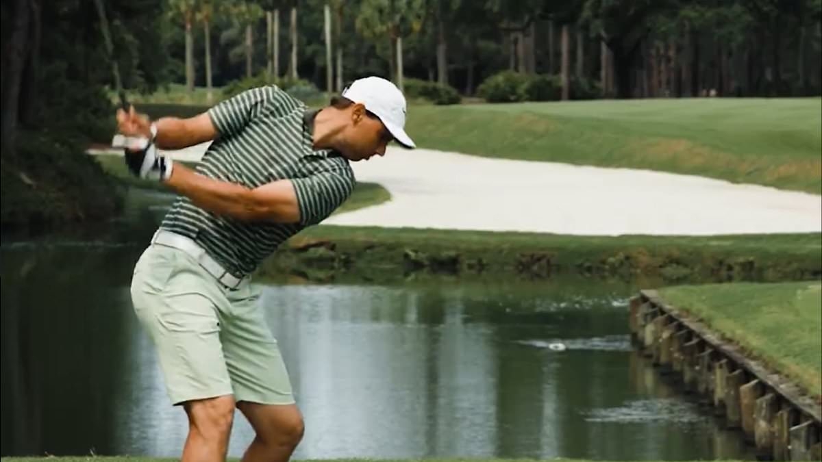 Tennis legend Rafael Nadal sends golf fans into meltdown with bizarre swing