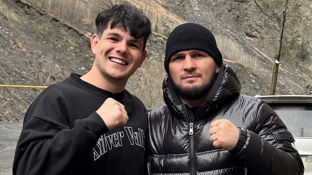 UFC legend Khabib Nurmagomedov who refused to shake female commentator's hand on live TV is accused of blacklisting fighter because he thinks he's gay