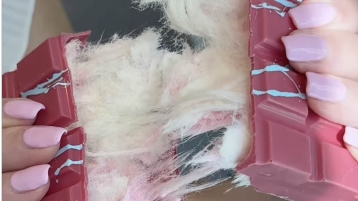 People left disgusted by bizarre new 'hairy' Dubai chocolate bar and say it looks like 'loft insulation'