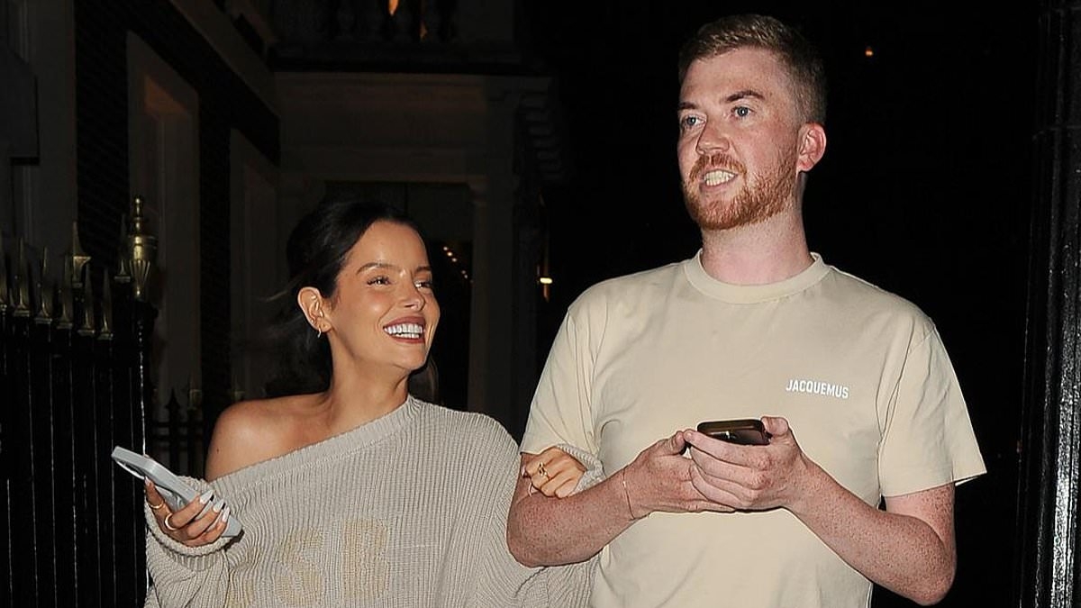 Beaming Maura Higgins enjoys a boozy London night out with her influencer pal Luke Hamnett
