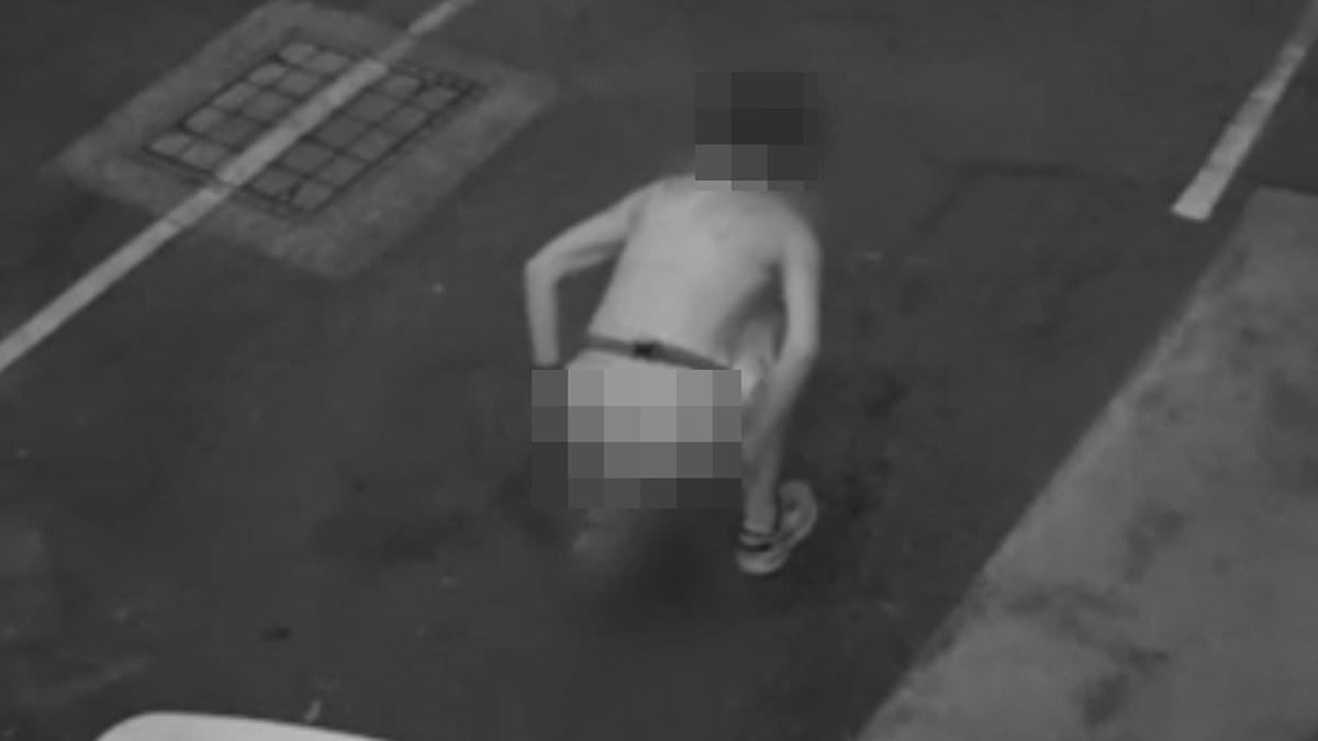 Another poo jogger strikes! Mystery woman is caught on camera committing a disgusting act outside the same business FOUR times