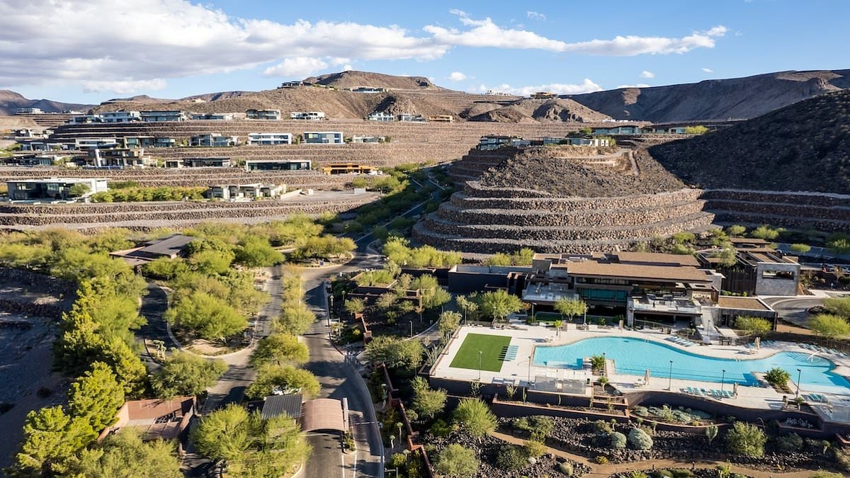 The luxury mountain enclave where homes cost up to $18million is just 20 minutes from the Vegas Strip